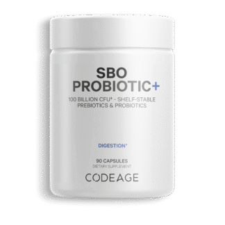 SBO Probiotic + 100 Billion CFUs.